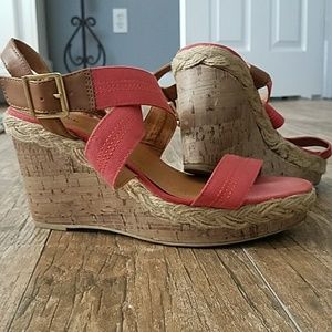 Merona Coral Wedge Shoes